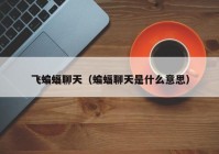 飞蝙蝠聊天（蝙蝠聊天是什么意思）