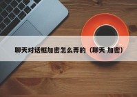 聊天对话框加密怎么弄的（聊天 加密）