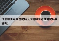 飞机聊天可以加密吗（飞机聊天可以加密吗安全吗）