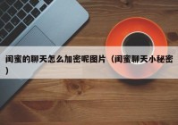 闺蜜的聊天怎么加密呢图片（闺蜜聊天小秘密）