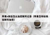 苹果x微信怎么加密聊天记录（苹果怎样给微信聊天加密）