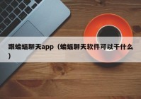跟蝙蝠聊天app（蝙蝠聊天软件可以干什么）