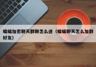 蝙蝠加密聊天群聊怎么进（蝙蝠聊天怎么加群好友）