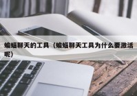 蝙蝠聊天的工具（蝙蝠聊天工具为什么要激活呢）
