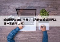 蝙蝠聊天app打不开了（为什么蝙蝠聊天工具一直连不上网）