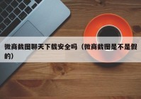 微商截图聊天下载安全吗（微商截图是不是假的）