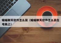 蝙蝠聊天软件怎么装（蝙蝠聊天软件怎么装在电脑上）