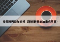 视频聊天能加密吗（视频聊天能加密吗苹果）