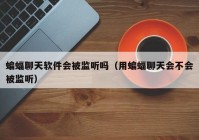蝙蝠聊天软件会被监听吗（用蝙蝠聊天会不会被监听）