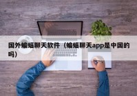 国外蝙蝠聊天软件（蝙蝠聊天app是中国的吗）