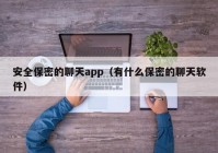 安全保密的聊天app（有什么保密的聊天软件）