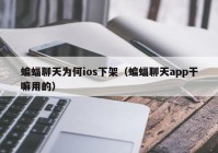蝙蝠聊天为何ios下架（蝙蝠聊天app干嘛用的）