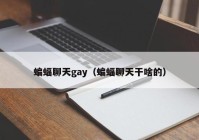 蝙蝠聊天gay（蝙蝠聊天干啥的）