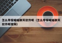 怎么举报蝙蝠聊天软件呢（怎么举报蝙蝠聊天软件呢视频）