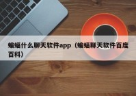 蝙蝠什么聊天软件app（蝙蝠聊天软件百度百科）