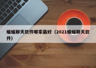 蝙蝠聊天软件哪家最好（2021蝙蝠聊天软件）