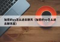 加密的yy怎么进去聊天（加密的yy怎么进去聊天室）