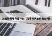 加密聊天暗号是什么（加密聊天软件安全吗）