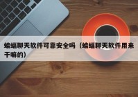 蝙蝠聊天软件可靠安全吗（蝙蝠聊天软件用来干嘛的）