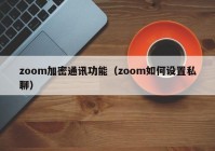 zoom加密通讯功能（zoom如何设置私聊）