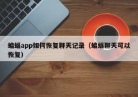蝙蝠app如何恢复聊天记录（蝙蝠聊天可以恢复）