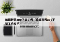 蝙蝠聊天app下架了吗（蝙蝠聊天app下架了吗知乎）
