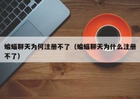 蝙蝠聊天为何注册不了（蝙蝠聊天为什么注册不了）
