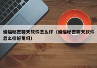 蝙蝠秘密聊天软件怎么样（蝙蝠秘密聊天软件怎么样好用吗）