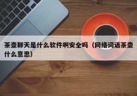 茶壶聊天是什么软件啊安全吗（网络词语茶壶什么意思）