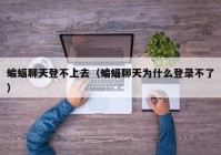 蝙蝠聊天登不上去（蝙蝠聊天为什么登录不了）