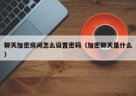 聊天加密房间怎么设置密码（加密聊天是什么）