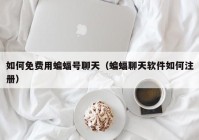 如何免费用蝙蝠号聊天（蝙蝠聊天软件如何注册）