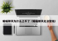 蝙蝠聊天为什么上不了（蝙蝠聊天无法登陆）